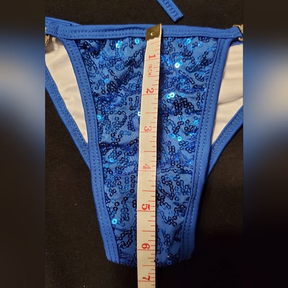 Competition/model/photo shoot sequins bikini, A-C cup-Royal Blue - Picture 4 of 9